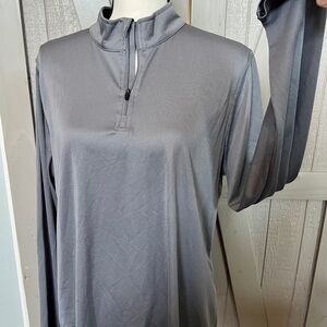NWOT- Augusta Sportswear Gray Quarter-Zip Top